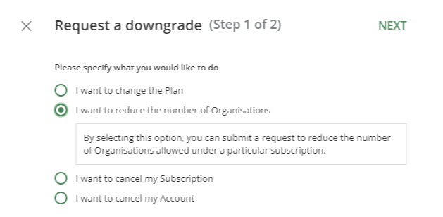 How To Downgrade/cancel A Subscription